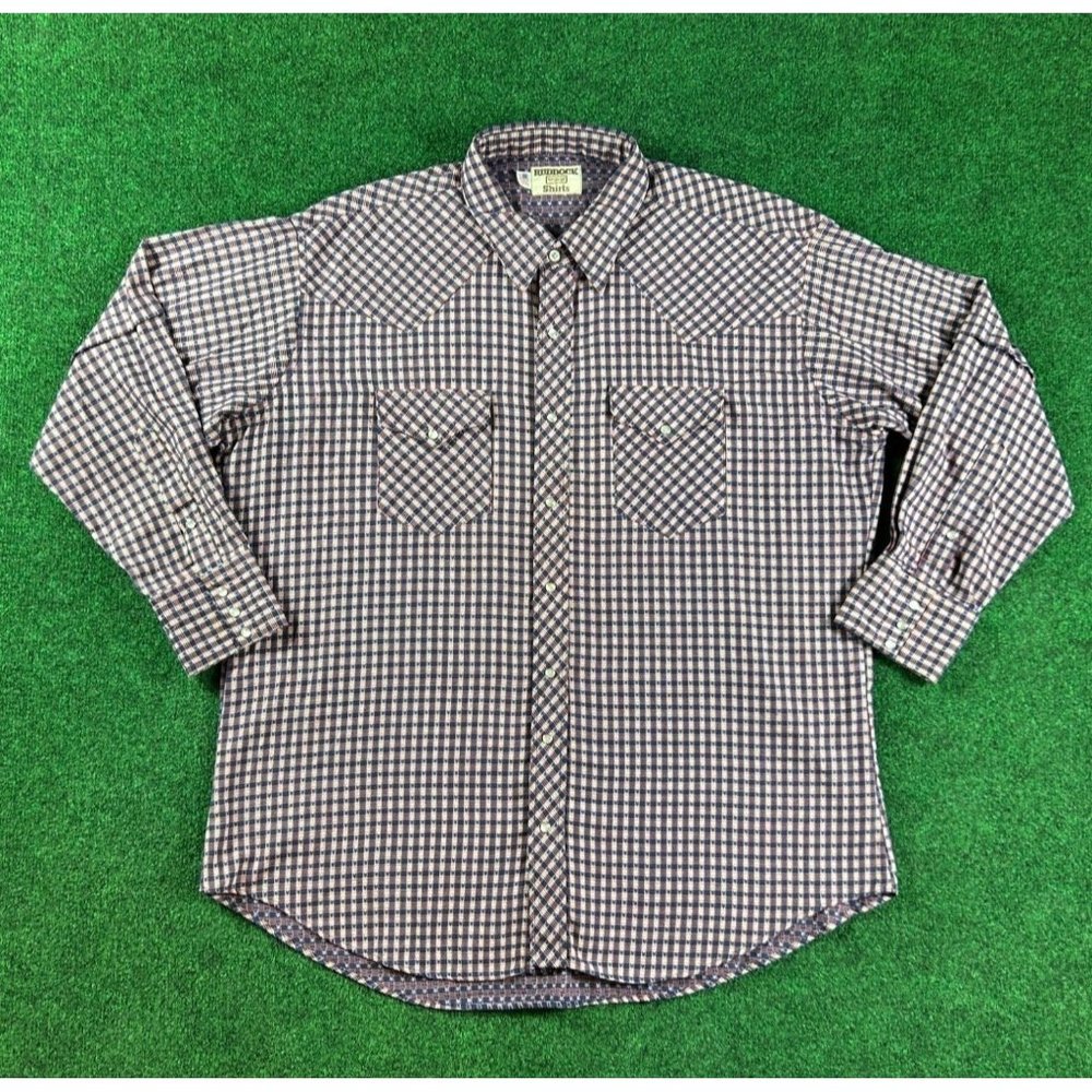 Ruddock‎ Red White & Blue Long Sleeve Button Up Shirt Mens Size XL